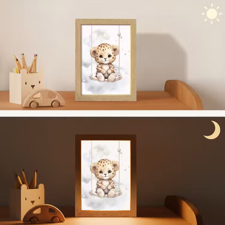 Luipaard - Dier - Kinderen Light Box met kabel klein -sfeer3_kind