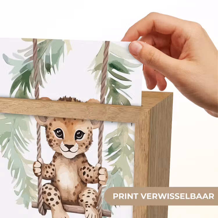 Luipaard - Dier - Kinderen - Jungle Light Box met kabel (Kinderlampje) klein -USP_websiteprintNL