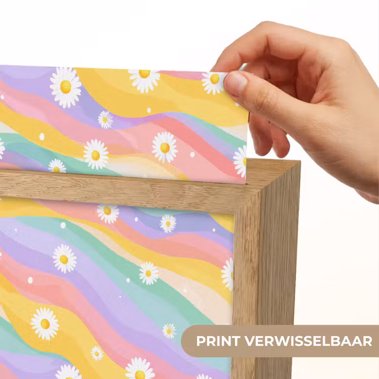 Madeliefjes - Kleurrijk - Pastel Light Box met kabel (Kinderlampje) klein -USP_websiteprintNL