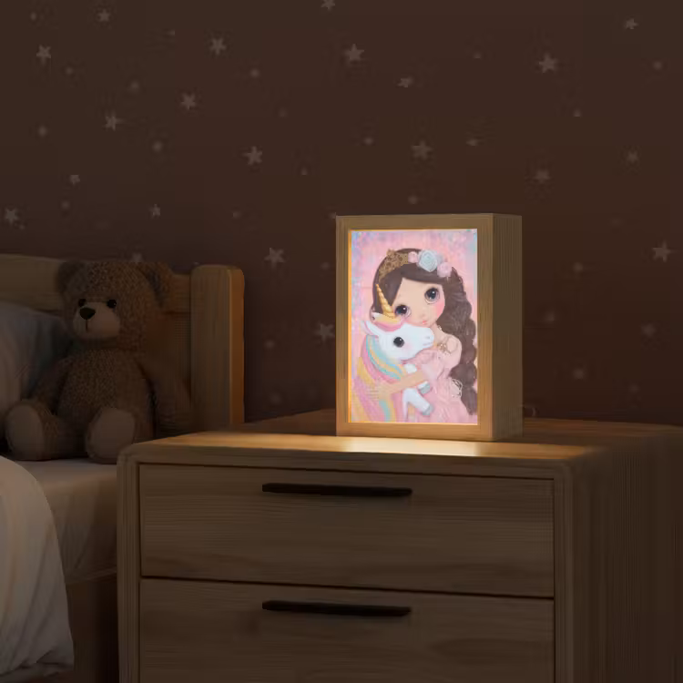 Meisje - Eenhoorn - Glitter Light Box met kabel klein -sfeer1_kind