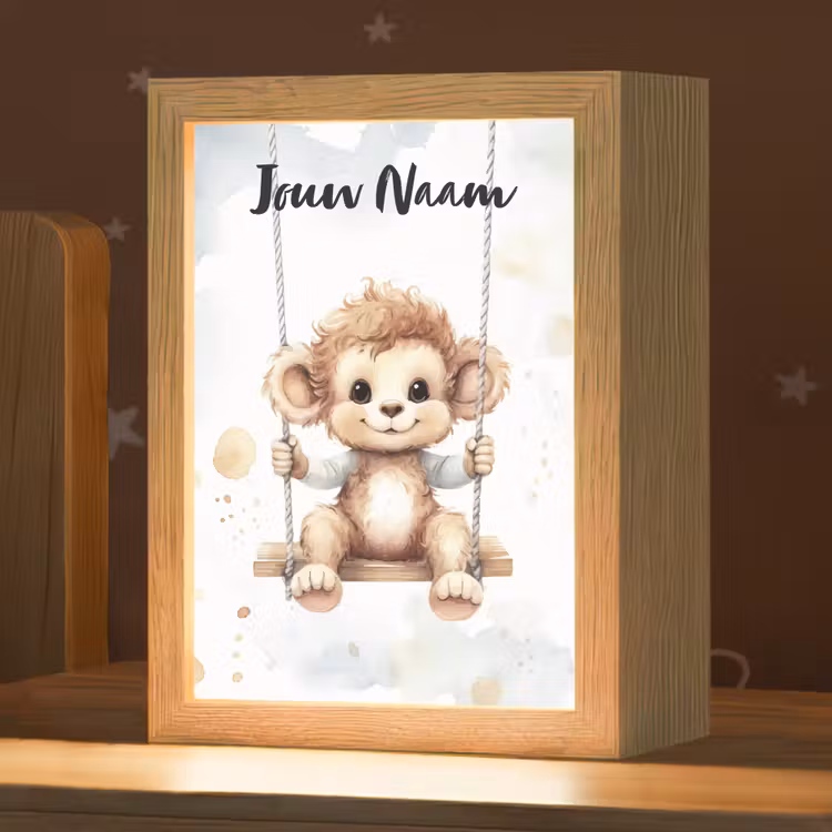 Aap - Dier - Kinderen Light Box met kabel (Kinderlampje) klein -zzz_3d_website