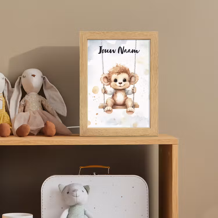 Aap - Dier - Kinderen Light Box met kabel (Kinderlampje) klein -sfeer2_kind