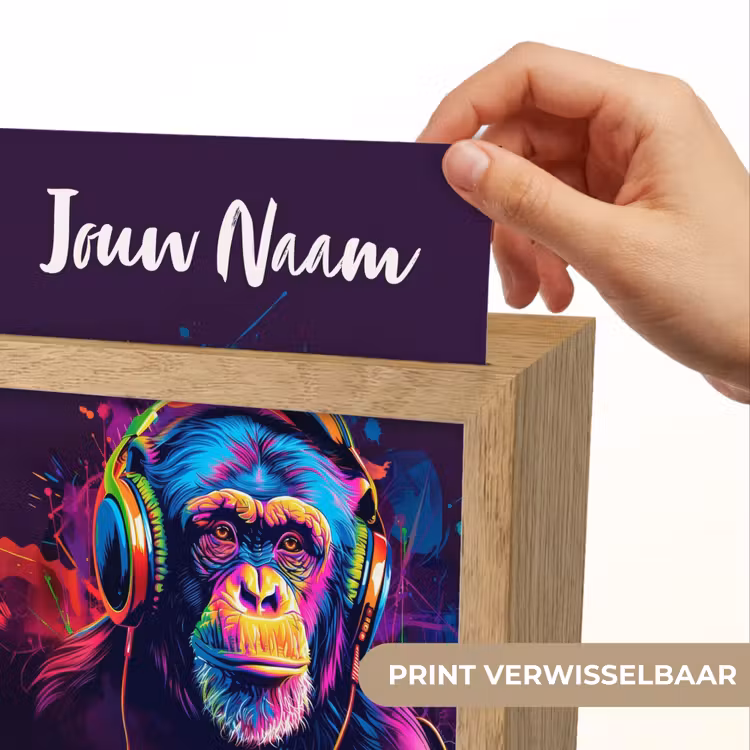 Aap - Koptelefoon - Muziek - Kleurrijk Light Box met kabel (Kinderlampje) klein -USP_websiteprintNL