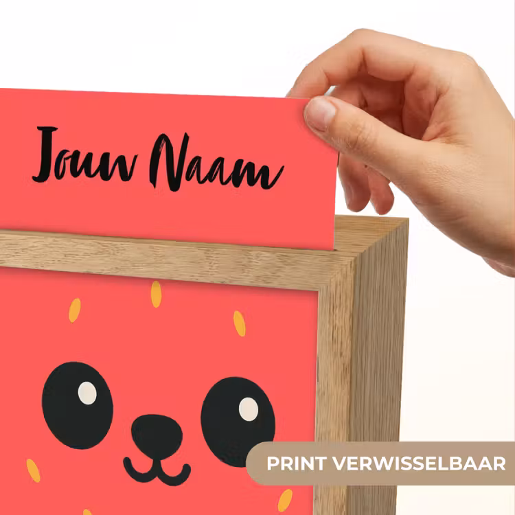 Aardbei - Gezichtje - Rood Light Box met kabel (Kinderlampje) klein -USP_websiteprintNL