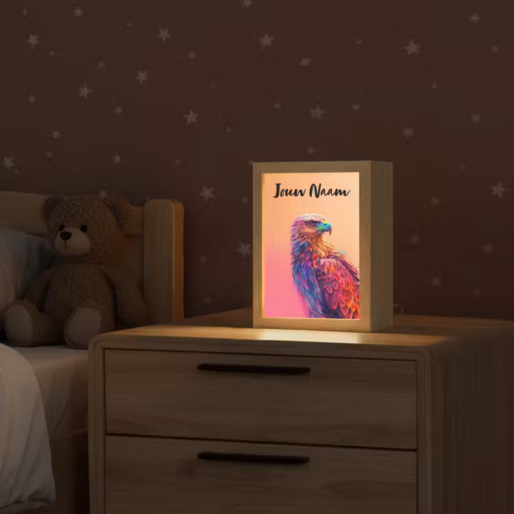 Arend - Vogel - Kleurrijk - Dier Light Box met kabel (Kinderlampje) klein -sfeer1_kind