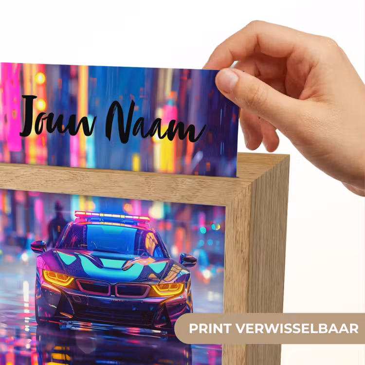 Auto - Politie - Stad - Jongens - Kleurrijk Light Box met kabel (Kinderlampje) klein -USP_websiteprintNL