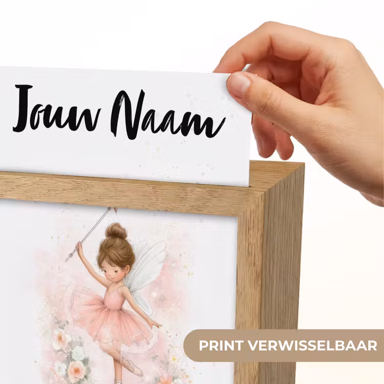 Ballerina - Fee - Bloemen - Roze Light Box met kabel (Kinderlampje) klein -USP_websiteprintNL