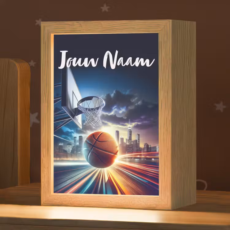 Basketbal - Sport  - Basket - Stad Light Box met kabel (Kinderlampje) klein -zzz_3d_website