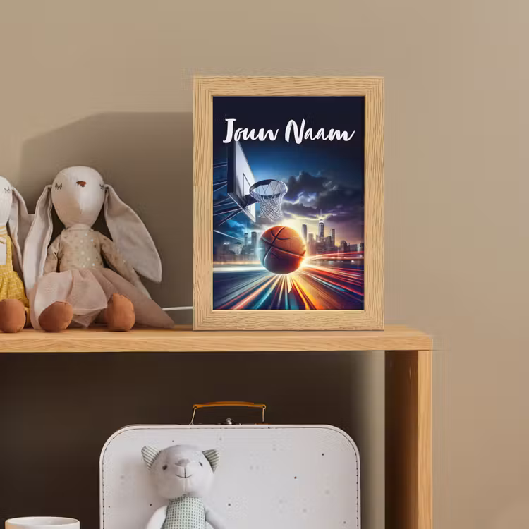 Basketbal - Sport  - Basket - Stad Light Box met kabel (Kinderlampje) klein -sfeer2_kind