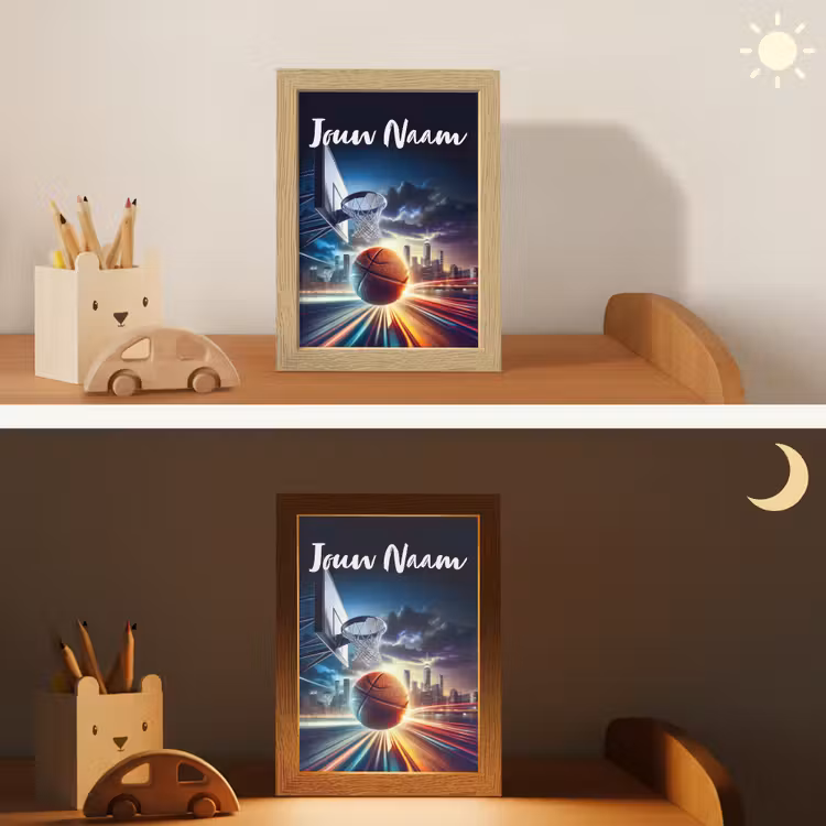 Basketbal - Sport  - Basket - Stad Light Box met kabel (Kinderlampje) klein -sfeer3_kind