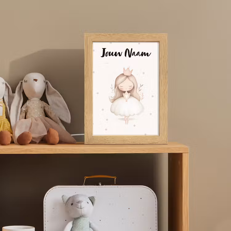Blaadjes - Ballerina - Stippen - Kroon Light Box met kabel (Kinderlampje) klein -sfeer2_kind