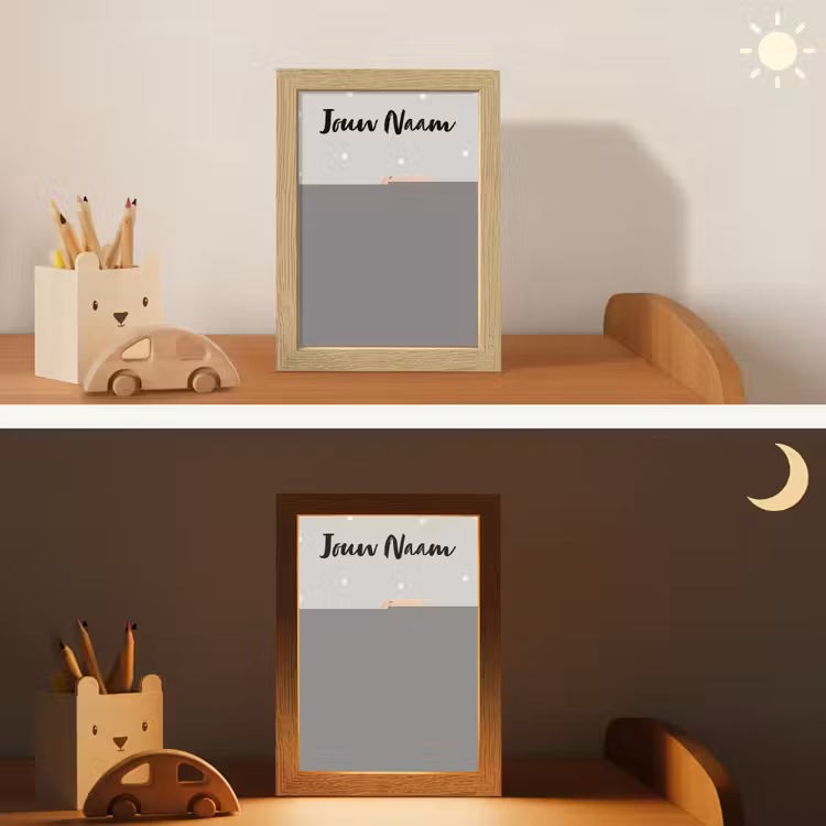 Bloemen - Blauw - Stippen - Dino Light Box met kabel (Kinderlampje) klein -sfeer3_kind