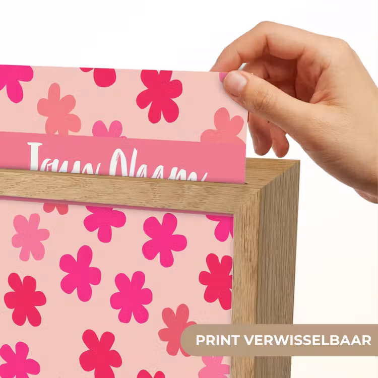 Bloemen - Patroon - Roze Light Box met kabel (Kinderlampje) klein -USP_websiteprintNL