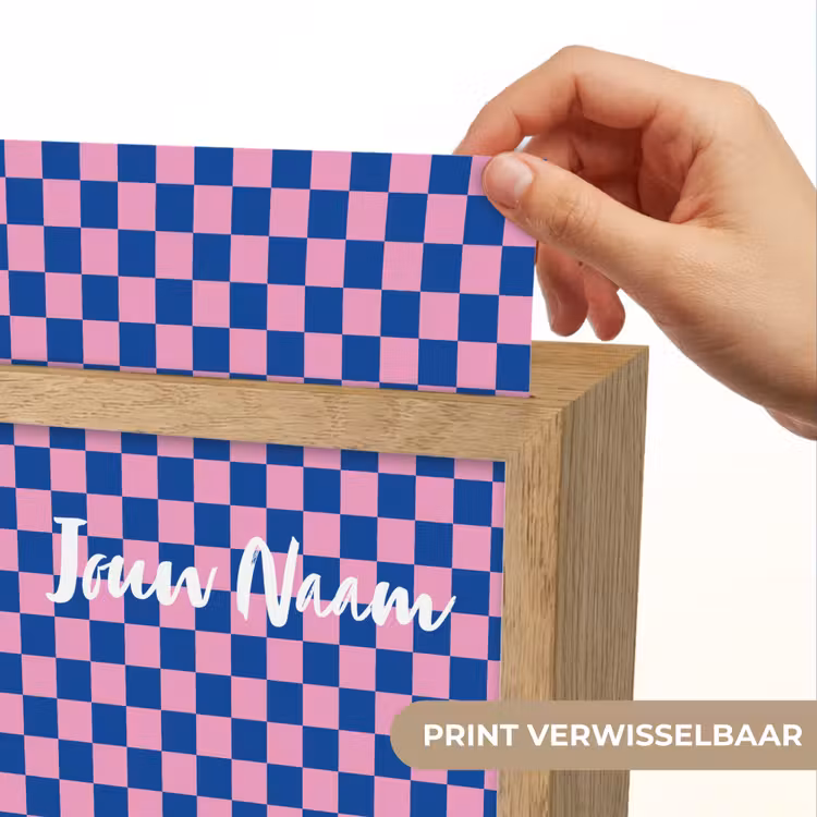 Blokjes - Blauw - Roze Light Box met kabel (Kinderlampje) klein -USP_websiteprintNL
