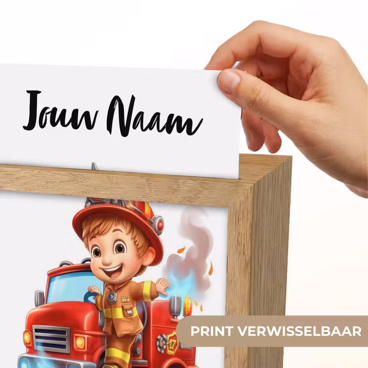 Brandweerwagen - Jongens - Kind - Rood Light Box met kabel (Kinderlampje) klein -USP_websiteprintNL