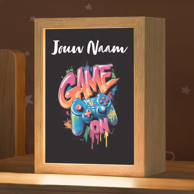 Controller - Game - Graffiti - Tekst Light Box met kabel (Kinderlampje) klein -zzz_3d_website