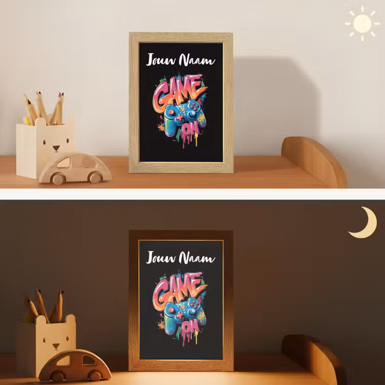 Controller - Game - Graffiti - Tekst Light Box met kabel (Kinderlampje) klein -sfeer3_kind