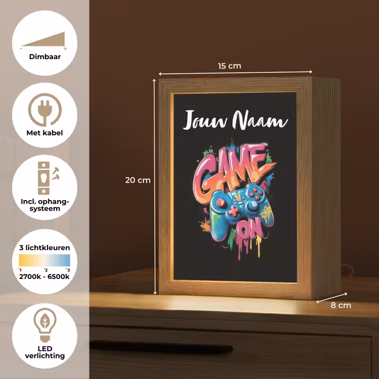Controller - Game - Graffiti - Tekst Light Box met kabel (Kinderlampje) klein -USP_NL