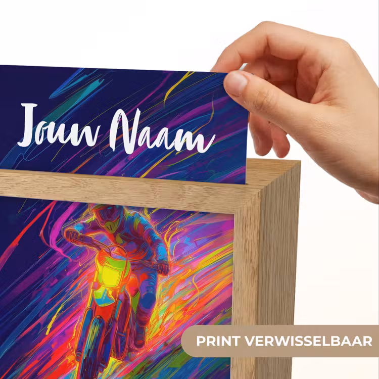 Crossmotor - Neonkleuren - Lijnen - Helm Light Box met kabel (Kinderlampje) klein -USP_websiteprintNL
