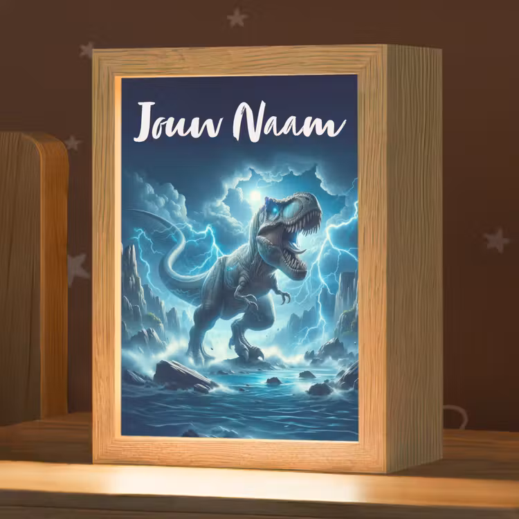 Dino - Blauw - Jongens Light Box met kabel (Kinderlampje) klein -zzz_3d_website