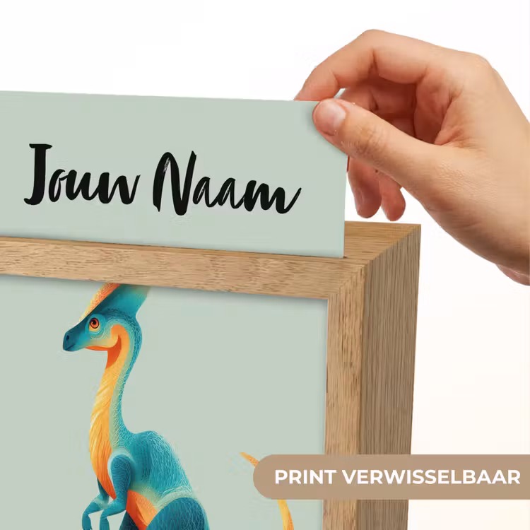 Dino - Cartoon - Oranje - Poten Light Box met kabel (Kinderlampje) klein -USP_websiteprintNL
