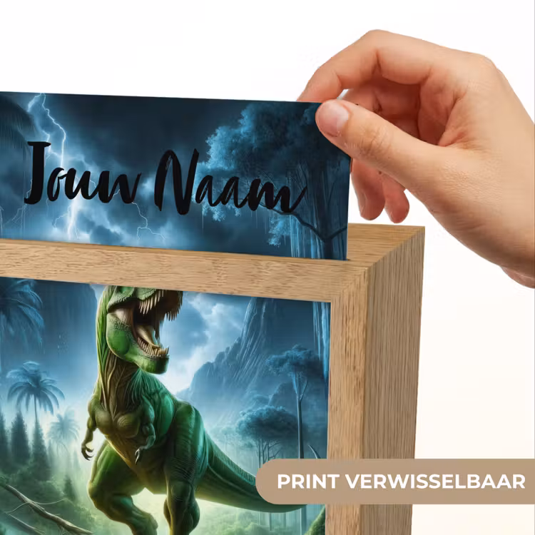 Dino - Jongens - Groen - Blauw - T-Rex Light Box met kabel (Kinderlampje) klein -USP_websiteprintNL