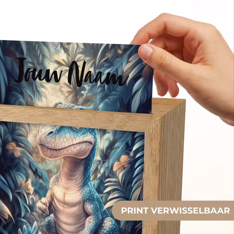 Dino - Jungle - Blauw Light Box met kabel (Kinderlampje) klein -USP_websiteprintNL