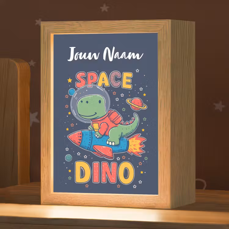 Dino - Raket - Kleurrijk Light Box met kabel (Kinderlampje) klein -zzz_3d_website