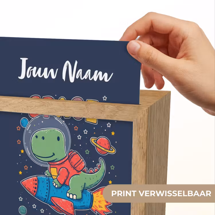 Dino - Raket - Kleurrijk Light Box met kabel (Kinderlampje) klein -USP_websiteprintNL