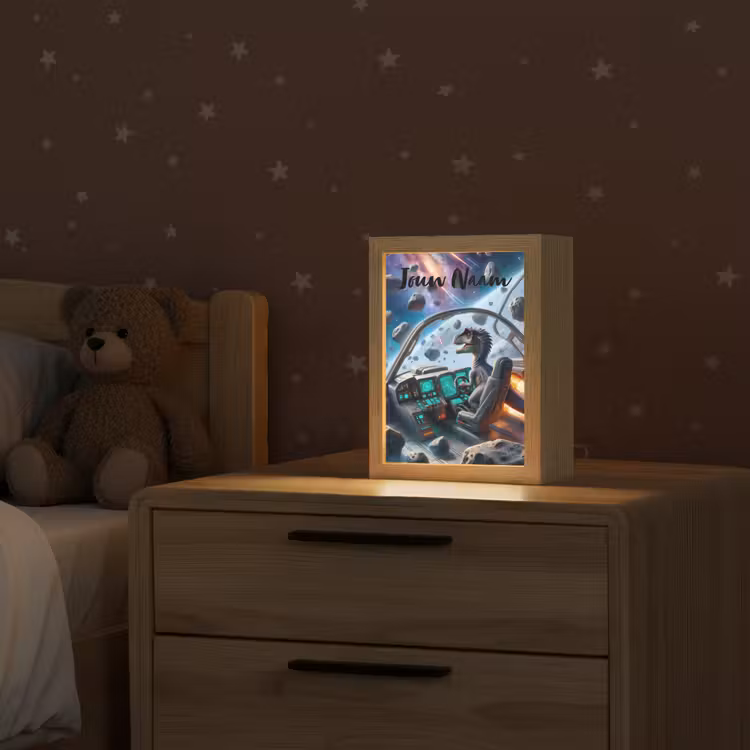 Dino - Ruimte - Jongens Light Box met kabel (Kinderlampje) klein -sfeer1_kind