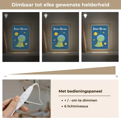 Dino - Ruimte - Planeten Light Box met kabel (Kinderlampje) klein -USP_dimbaarNL