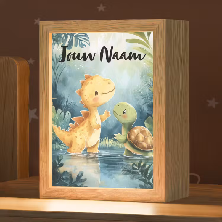 Dino - Schildpad - Jungle Light Box met kabel (Kinderlampje) klein -zzz_3d_website