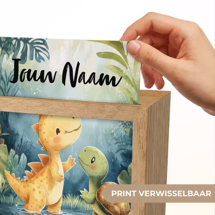 Dino - Schildpad - Jungle Light Box met kabel (Kinderlampje) klein -USP_websiteprintNL
