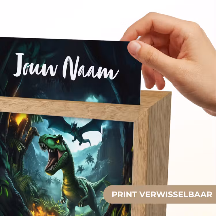 Dinosaurus - Draak - Jungle - Groen Light Box met kabel (Kinderlampje) klein -USP_websiteprintNL