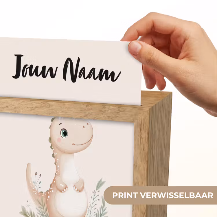 Dinosaurus - Pastel - Bladeren Light Box met kabel (Kinderlampje) klein -USP_websiteprintNL