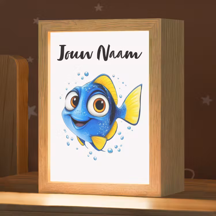 Doktersvis - Blauw - Vis - Spetters Light Box met kabel (Kinderlampje) klein -zzz_3d_website