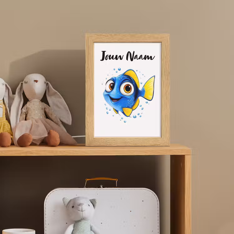 Doktersvis - Blauw - Vis - Spetters Light Box met kabel (Kinderlampje) klein -sfeer2_kind