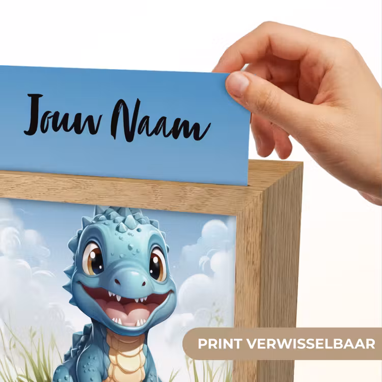 Draak - Blauw - Jongens - Kinderen Light Box met kabel (Kinderlampje) klein -USP_websiteprintNL