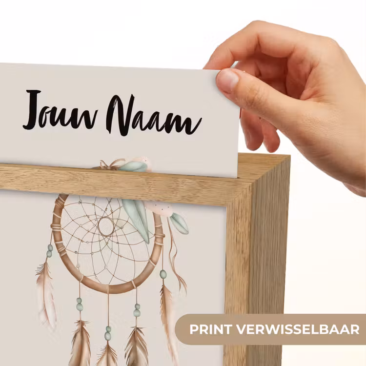 Dromenvanger - Bohemian - Boho - Pastel kleuren Light Box met kabel (Kinderlampje) klein -USP_websiteprintNL
