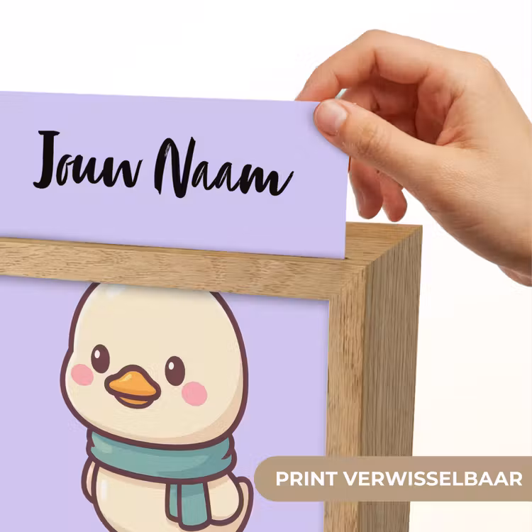 Eend - Paars - Sjaal Light Box met kabel (Kinderlampje) klein -USP_websiteprintNL