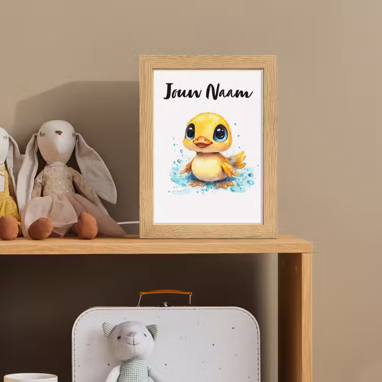 Eendje - Badeend - Geel Light Box met kabel (Kinderlampje) klein -sfeer2_kind