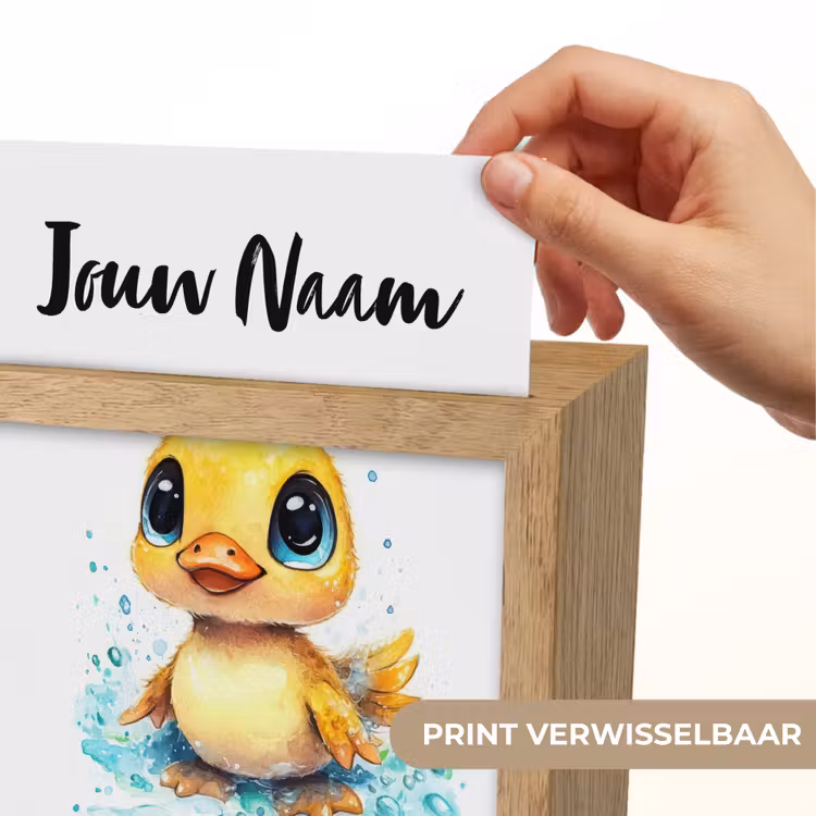 Eendje - Badeend - Geel Light Box met kabel (Kinderlampje) klein -USP_websiteprintNL