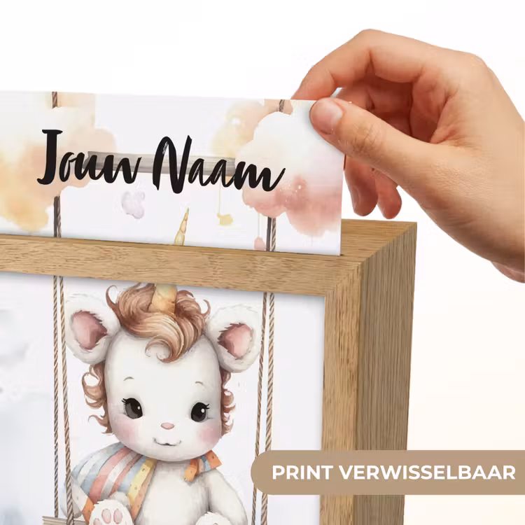 Eenhoorn - Dier - Kinderen - Unicorn Light Box met kabel (Kinderlampje) klein -USP_websiteprintNL