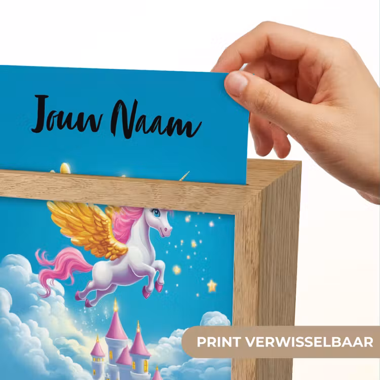 Eenhoorn - Fantasie - Kasteel Light Box met kabel (Kinderlampje) klein -USP_websiteprintNL