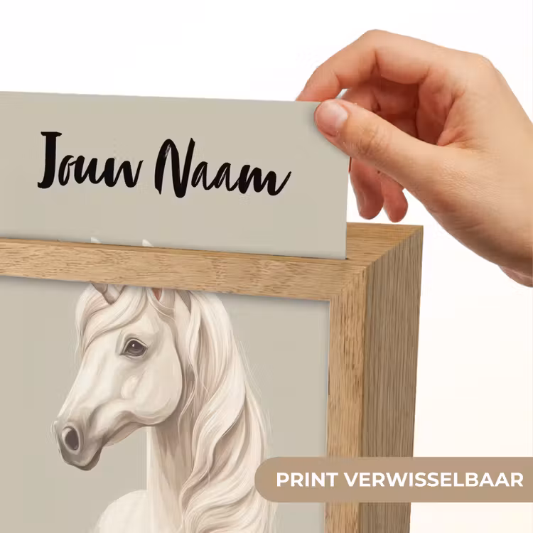 Eenhoorn - Manen - Golven - Wit Light Box met kabel (Kinderlampje) klein -USP_websiteprintNL