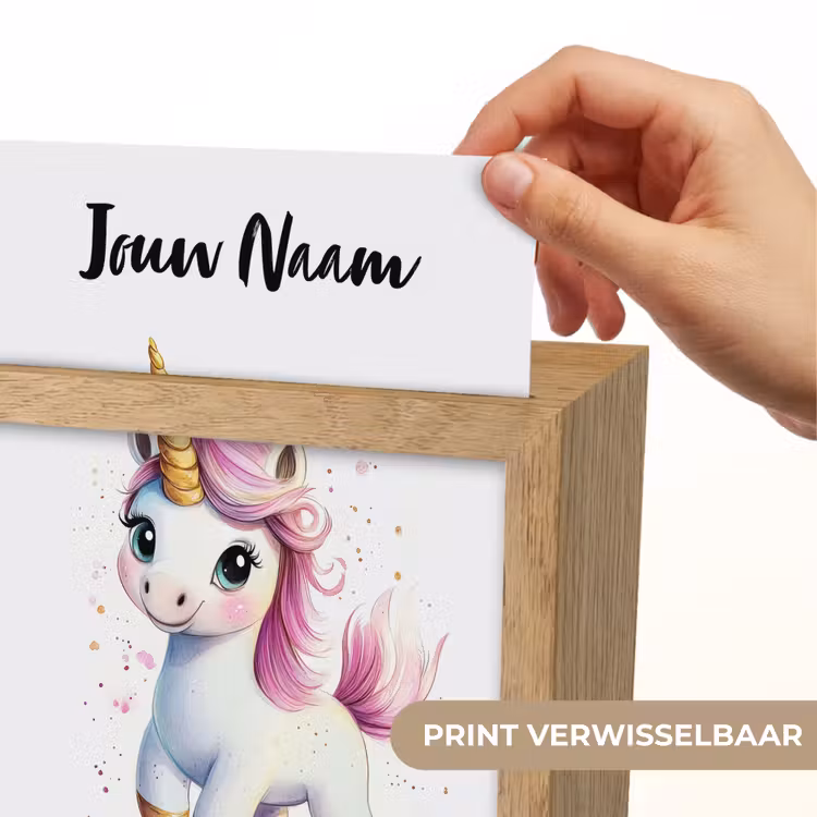 Eenhoorn - Roze - Magie Light Box met kabel (Kinderlampje) klein -USP_websiteprintNL