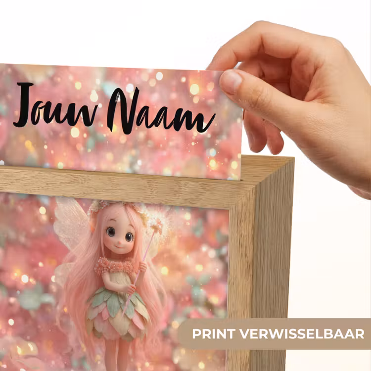 Fee - Bloemen - Roze Light Box met kabel (Kinderlampje) klein -USP_websiteprintNL