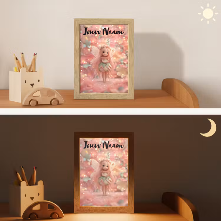Fee - Bloemen - Roze Light Box met kabel (Kinderlampje) klein -sfeer3_kind