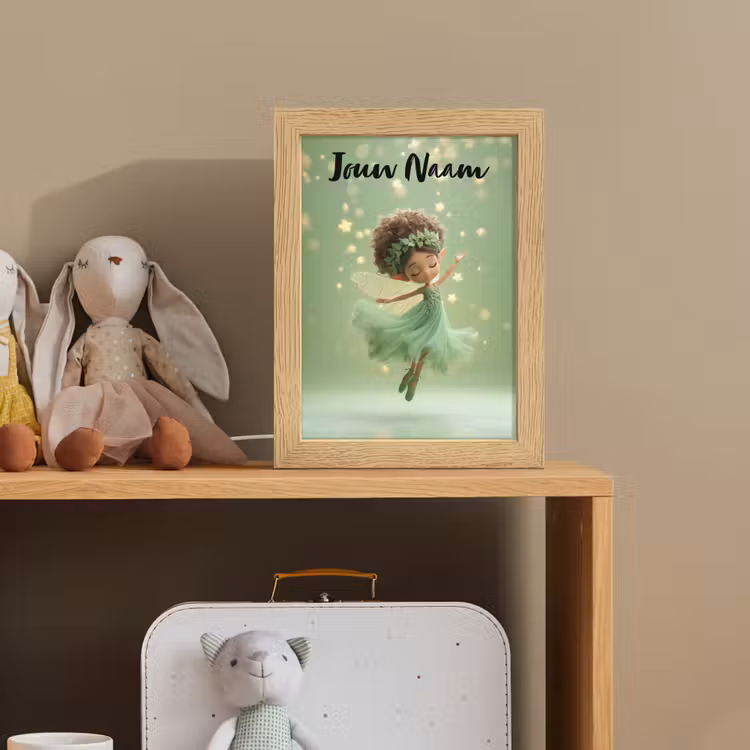 Fee - Groen - Sprookje - Sterren Light Box met kabel (Kinderlampje) klein -sfeer2_kind