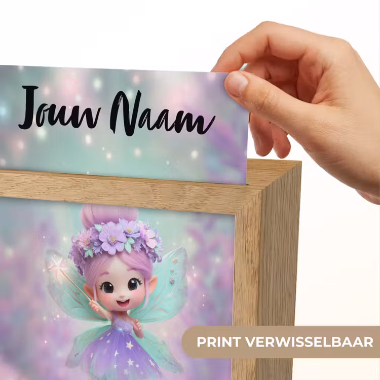 Fee - Paars - Sprookje Light Box met kabel (Kinderlampje) klein -USP_websiteprintNL